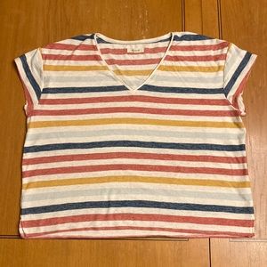 Women’s Madewell V-Neck Striped Shirt - Sizes XL and L